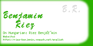 benjamin riez business card